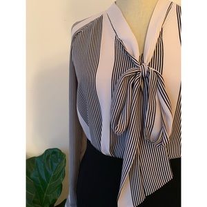 Striped Bow Blouse